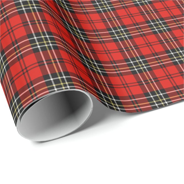 Classic Red Vintage Plaid Wrapping Paper (Roll Corner)