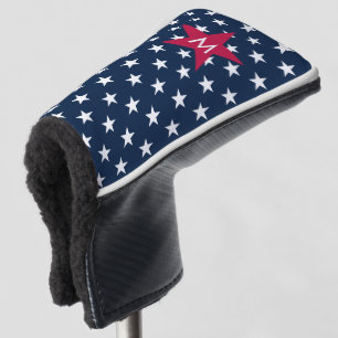 Classic Red White Blue Monogram Stars Golf Head Cover