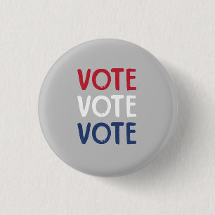 Classic Red White & Blue Vote Button