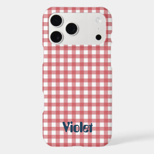 Classic Red & White Gingham Check Seamless Pattern