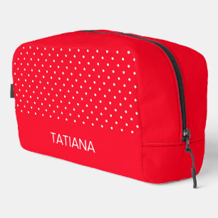 Classic Red & White Polka Dot Pattern Dopp Kit