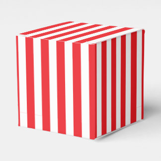 Classic Red & White Stripes Favour Box