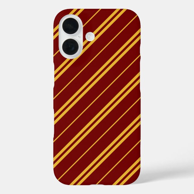 Classic Red Yellow School Stripes Pattern Case-Mate iPhone Case (Back)