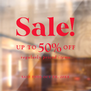 Classic Retail Red Sale Sign