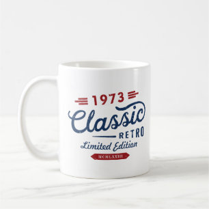 Classic Retro 1973 Limited Edition Birthday Coffee Mug