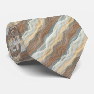 Classic Retro Abstract Artistic Waves Art Pattern Tie