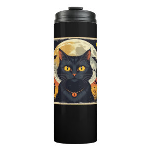 Classic Retro Black Cat Halloween T-Shirt Classic  Thermal Tumbler