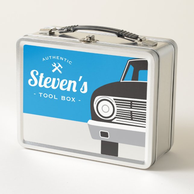 Classic Retro Car | Customised Name Tool Box (Front)