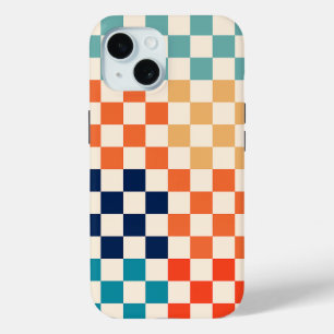 Classic Retro Chequered Chequerboard Pattern C iPhone 15 Case