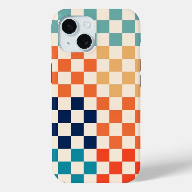 Classic Retro Chequered Chequerboard Pattern C Case-Mate iPhone Case (Back)