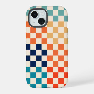 Classic Retro Chequered Chequerboard Pattern C iPhone 15 Case