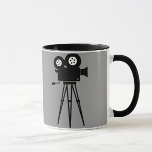 CLASSIC RETRO CINE CAMERA AND TRIPOD MUG