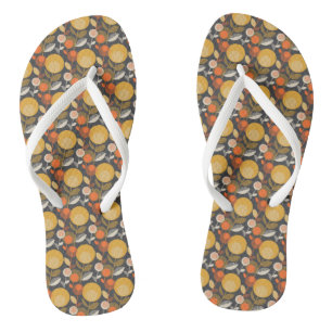Classic Retro Floral Pattern Jandals