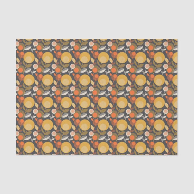 Classic Retro Floral Pattern Tissue Paper (Front)