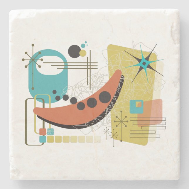 Classic Retro Redux Stone Coaster (Front)