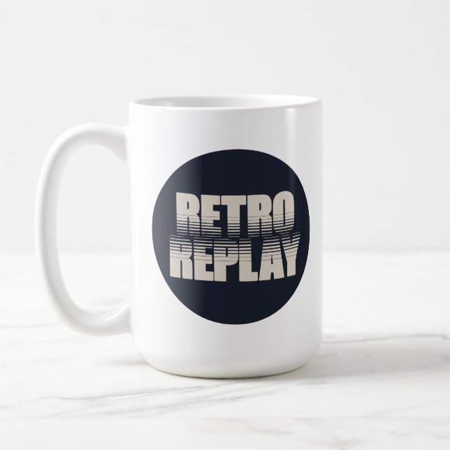 Classic Retro Replay Coffee Mug (Left)