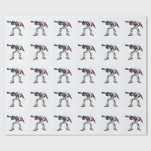 Classic Retro RX-78-2 Gundam Mecha Anime Illustrat Wrapping Paper