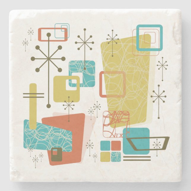 Classic Retro Stone Coaster (Front)
