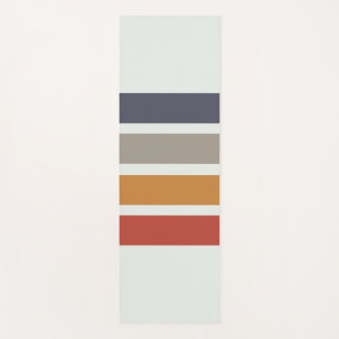 Classic Retro Stripes Shower Curtain Wash Cloth Yoga Mat