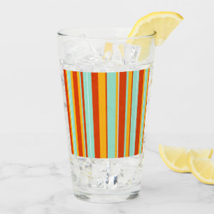 Classic Retro Stripes Trendy Modern Glass