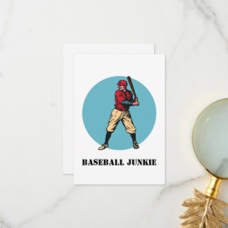 Classic Retro Style Baseball Thank You Card