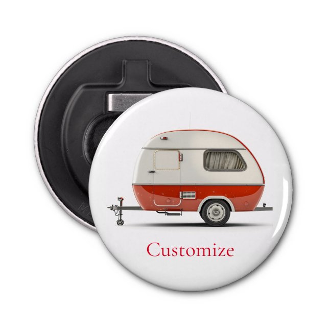Classic Retro Teardrop Camper Thunder_Cove Bottle Opener (Front)