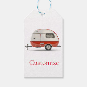 Classic Retro Teardrop Camper Thunder_Cove Gift Tags