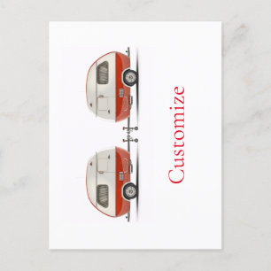 Classic Retro Teardrop Camper Thunder_Cove Postcard