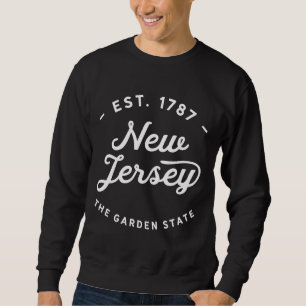 Classic Retro Vintage New Jersey Usa The Garden St Sweatshirt
