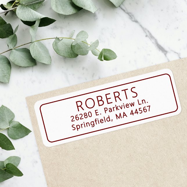 Classic Return Address Label (Creator Uploaded)