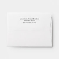 Classic Return Address on Back Envelopes