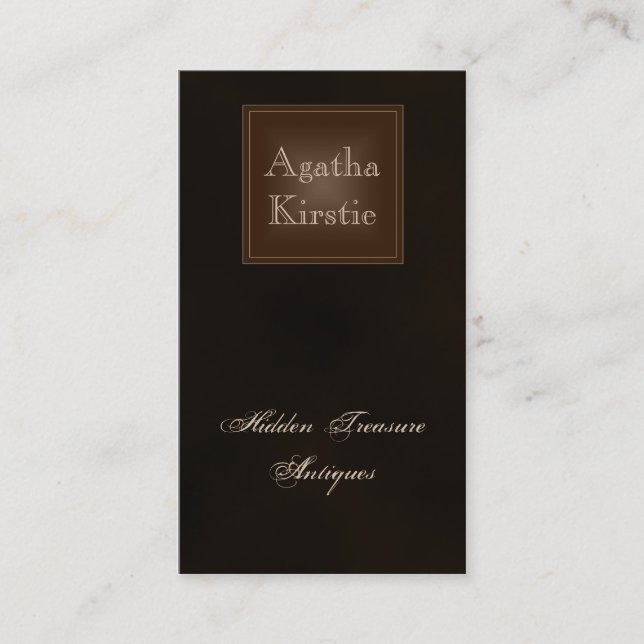Classic Rich Chocolate Brown Business Card (Front)