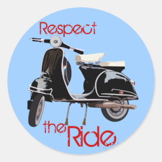 Classic ride classic round sticker