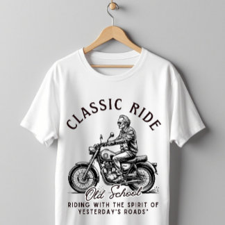Classic Ride Old School Vintage Motorcycle T-Shirt