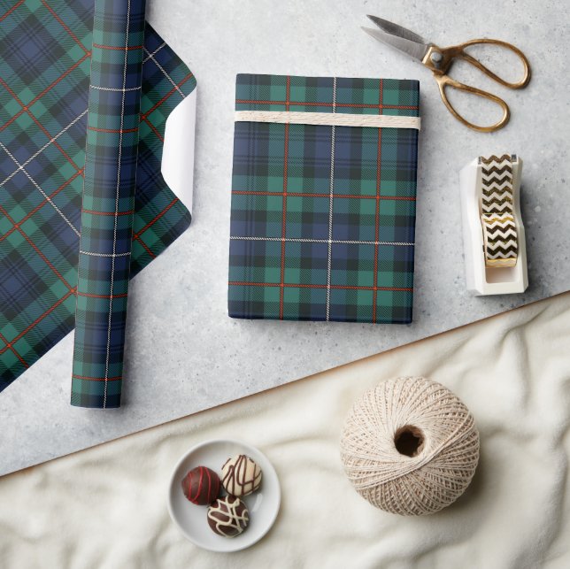Classic Robertson Green Plaid Tartan Wrapping Paper (Crafts)