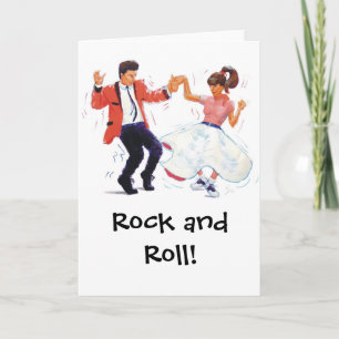 Classic Rock and Roll Jive Dancing Card