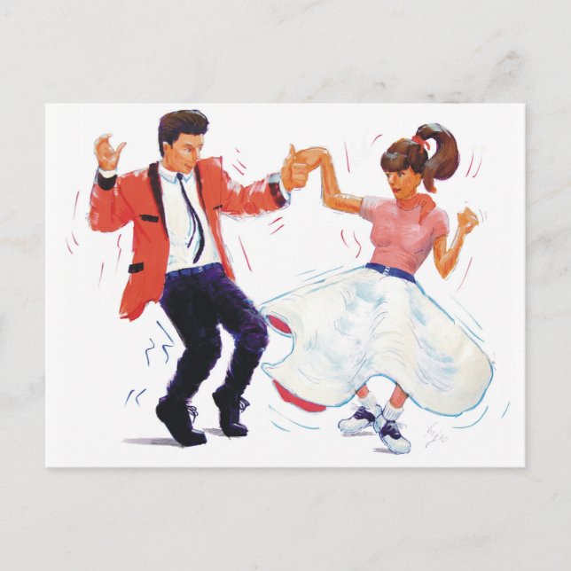Classic Rock and Roll Jive Dancing Postcard (Front)