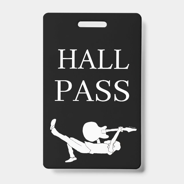 Classic Rock Custom Hall Pass ID Badge (Front)