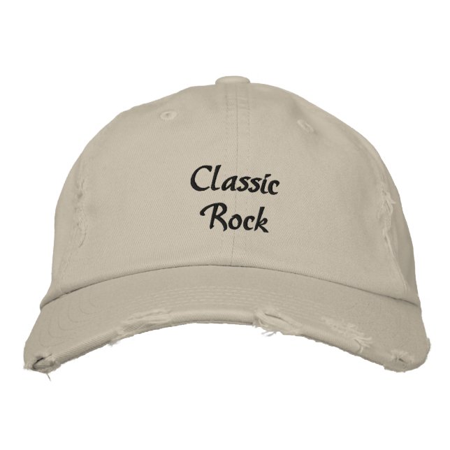 Classic Rock Embroidered Baseball Cap (Front)