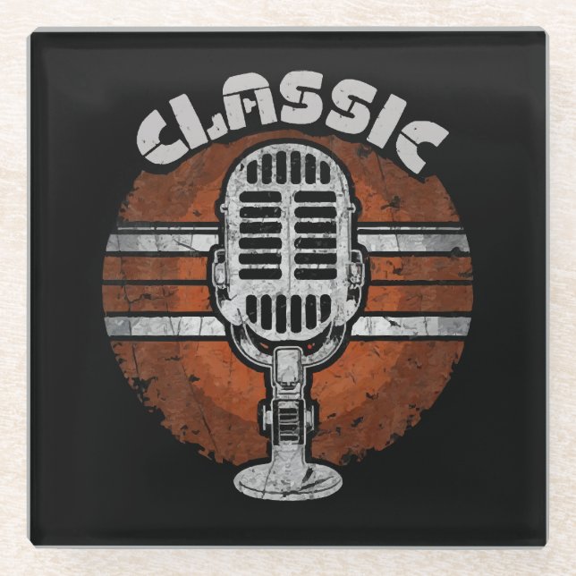 Classic-rock Glass Coaster (Front)
