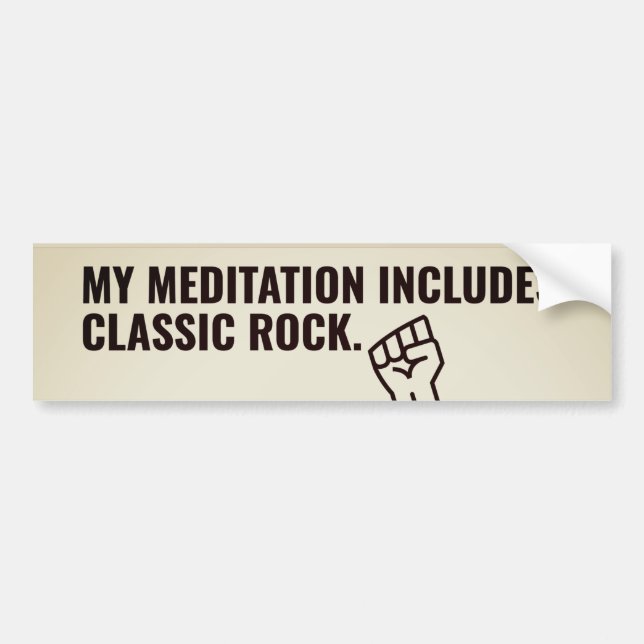 Classic Rock Vintage Rock N Roll Bumper Sticker (Front)