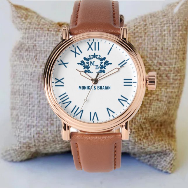 Classic Roman Numeral Personalized Custom  Wedding Watch (Creator Uploaded)