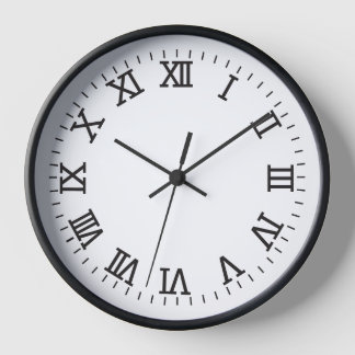 Classic Roman Numeral Wall Clock – Timeless Black