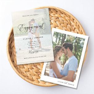 Classic Romance Engagement Party Invitation