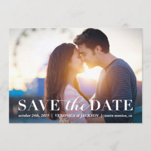 Classic Romance photo save the date card