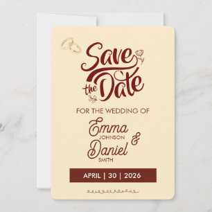 Classic Romance Save the Date Card
