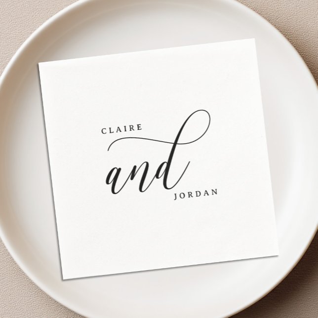 Classic Romance Wedding Cocktail Napkin (Creator Uploaded)