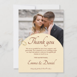 Classic Romance Wedding Thank You Card