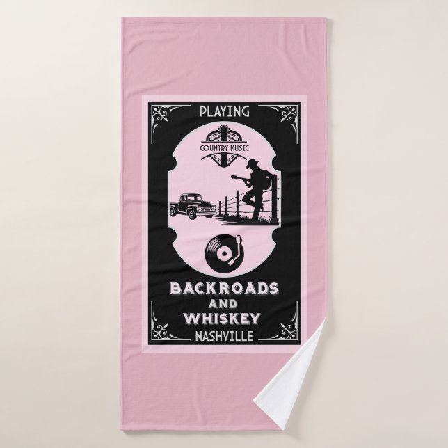 Classic Romantic Country Music Bath Towel (Bath Towel)