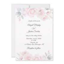 Classic Romantic Floral Wedding Invitation